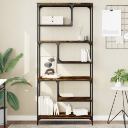 vidaXL Bücherregal Räuchereiche 81x36x176 cm Holzwerkstoff