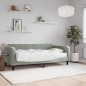 vidaXL Tagesbett mit Matratze Hellgrau 90x190 cm Samt vidaXL Tagesbett mit Matratze Hellgrau 90x190 cm Samt