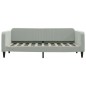 vidaXL Tagesbett mit Matratze Hellgrau 90x190 cm Samt vidaXL Tagesbett mit Matratze Hellgrau 90x190 cm Samt