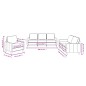 vidaXL 3-tlg. Sofagarnitur mit Kissen Weinrot Stoff vidaXL 3-tlg. Sofagarnitur mit Kissen Weinrot Stoff