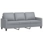 vidaXL 2-tlg. Sofagarnitur mit Kissen Hellgrau Stoff vidaXL 2-tlg. Sofagarnitur mit Kissen Hellgrau Stoff