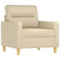 vidaXL 3-tlg. Sofagarnitur mit Kissen Creme Stoff vidaXL 3-tlg. Sofagarnitur mit Kissen Creme Stoff