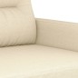 vidaXL 3-tlg. Sofagarnitur mit Kissen Creme Stoff vidaXL 3-tlg. Sofagarnitur mit Kissen Creme Stoff