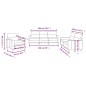 vidaXL 3-tlg. Sofagarnitur mit Kissen Creme Stoff vidaXL 3-tlg. Sofagarnitur mit Kissen Creme Stoff