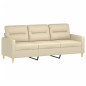 vidaXL 2-tlg. Sofagarnitur mit Kissen Creme Stoff vidaXL 2-tlg. Sofagarnitur mit Kissen Creme Stoff