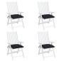 vidaXL Stuhlkissen 4 Stk. Schwarz Karomuster 40x40x7 cm Stoff vidaXL Stuhlkissen 4 Stk. Schwarz Karomuster 40x40x7 cm Stoff