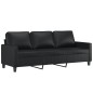 vidaXL 4-tlg. Sofagarnitur mit Kissen Schwarz Kunstleder vidaXL 4-tlg. Sofagarnitur mit Kissen Schwarz Kunstleder