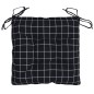 vidaXL Stuhlkissen 4 Stk. Schwarz Karomuster 40x40x7 cm Stoff vidaXL Stuhlkissen 4 Stk. Schwarz Karomuster 40x40x7 cm Stoff