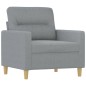 vidaXL 3-tlg. Sofagarnitur mit Kissen Hellgrau Stoff vidaXL 3-tlg. Sofagarnitur mit Kissen Hellgrau Stoff