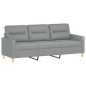 vidaXL 3-tlg. Sofagarnitur mit Kissen Hellgrau Stoff vidaXL 3-tlg. Sofagarnitur mit Kissen Hellgrau Stoff