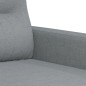 vidaXL 2-tlg. Sofagarnitur mit Kissen Hellgrau Stoff vidaXL 2-tlg. Sofagarnitur mit Kissen Hellgrau Stoff