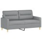 vidaXL 3-tlg. Sofagarnitur mit Kissen Hellgrau Stoff vidaXL 3-tlg. Sofagarnitur mit Kissen Hellgrau Stoff