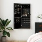 Schmuckschrank mit Spiegel Wandmontage Schwarz 37,5x10x106 cm Schmuckschrank mit Spiegel Wandmontage Schwarz 37,5x10x106 cm