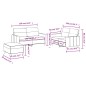 vidaXL 3-tlg. Sofagarnitur mit Kissen Creme Stoff vidaXL 3-tlg. Sofagarnitur mit Kissen Creme Stoff