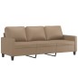 vidaXL 2-tlg. Sofagarnitur mit Kissen Cappuccino-Braun Kunstleder vidaXL 2-tlg. Sofagarnitur mit Kissen Cappuccino-Braun Kunstleder