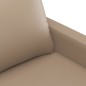vidaXL 2-tlg. Sofagarnitur mit Kissen Cappuccino-Braun Kunstleder vidaXL 2-tlg. Sofagarnitur mit Kissen Cappuccino-Braun Kunstleder