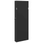 Schmuckschrank mit Spiegel Wandmontage Schwarz 37,5x10x106 cm Schmuckschrank mit Spiegel Wandmontage Schwarz 37,5x10x106 cm