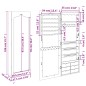 Schmuckschrank mit Spiegel Wandmontage Schwarz 37,5x10x106 cm Schmuckschrank mit Spiegel Wandmontage Schwarz 37,5x10x106 cm