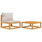 2-tlg. Garten-Sofa-Set mit Kissen Massivholz Akazie 2-tlg. Garten-Sofa-Set mit Kissen Massivholz Akazie