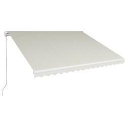 vidaXL Einziehbare Markise Handbetrieben 400 x 300 cm Creme