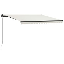 vidaXL Einziehbare Markise Handbetrieben 400×300 cm Cremefarben