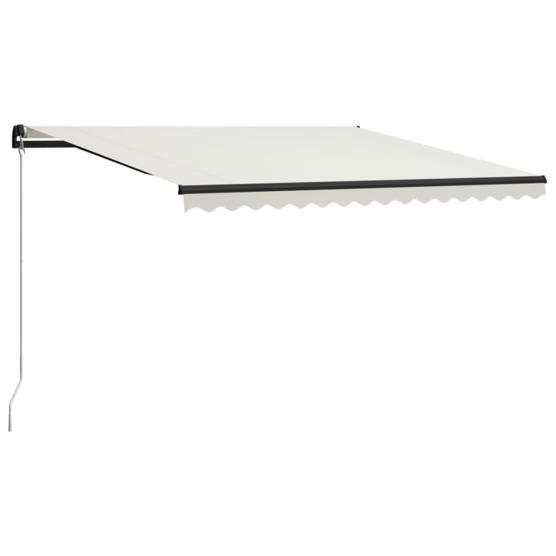vidaXL Einziehbare Markise Handbetrieben 400×300 cm Cremefarben vidaXL Einziehbare Markise Handbetrieben 400×300 cm Cremefarben