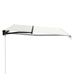 vidaXL Einziehbare Markise Handbetrieben 400×300 cm Cremefarben