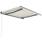 vidaXL Einziehbare Markise Handbetrieben 400×300 cm Cremefarben vidaXL Einziehbare Markise Handbetrieben 400×300 cm Cremefarben