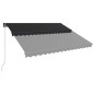 vidaXL Einziehbare Markise Handbetrieben 400 x 300 cm Anthrazit vidaXL Einziehbare Markise Handbetrieben 400 x 300 cm Anthrazit