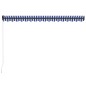 vidaXL Einziehbare Markise Handbetrieben 400×300 cm Blau und Weiß vidaXL Einziehbare Markise Handbetrieben 400×300 cm Blau und Weiß