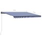 vidaXL Einziehbare Markise Handbetrieben 400×300 cm Blau und Weiß vidaXL Einziehbare Markise Handbetrieben 400×300 cm Blau und Weiß