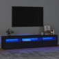 vidaXL TV-Schrank mit LED-Leuchten Schwarz 195x35x40 cm vidaXL TV-Schrank mit LED-Leuchten Schwarz 195x35x40 cm