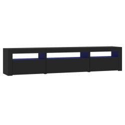 vidaXL TV-Schrank mit LED-Leuchten Schwarz 195x35x40 cm