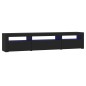 vidaXL TV-Schrank mit LED-Leuchten Schwarz 195x35x40 cm vidaXL TV-Schrank mit LED-Leuchten Schwarz 195x35x40 cm