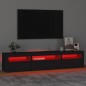 vidaXL TV-Schrank mit LED-Leuchten Schwarz 195x35x40 cm vidaXL TV-Schrank mit LED-Leuchten Schwarz 195x35x40 cm