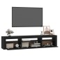 vidaXL TV-Schrank mit LED-Leuchten Schwarz 195x35x40 cm vidaXL TV-Schrank mit LED-Leuchten Schwarz 195x35x40 cm