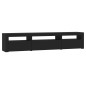 vidaXL TV-Schrank mit LED-Leuchten Schwarz 195x35x40 cm vidaXL TV-Schrank mit LED-Leuchten Schwarz 195x35x40 cm