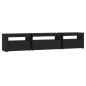 vidaXL TV-Schrank mit LED-Leuchten Schwarz 195x35x40 cm vidaXL TV-Schrank mit LED-Leuchten Schwarz 195x35x40 cm