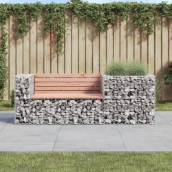 vidaXL Gartenbank mit Gabione Massivholz Douglasie