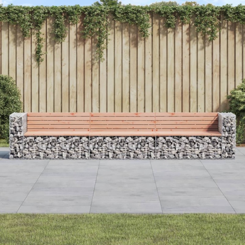 vidaXL Gartenbank aus Gabionen 347x71x65,5 cm Massivholz Douglasie vidaXL Gartenbank aus Gabionen 347x71x65,5 cm Massivholz Douglasie