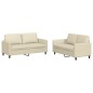vidaXL 2-tlg. Sofagarnitur mit Kissen Creme Kunstleder vidaXL 2-tlg. Sofagarnitur mit Kissen Creme Kunstleder