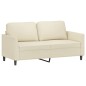 vidaXL 2-tlg. Sofagarnitur mit Kissen Creme Kunstleder vidaXL 2-tlg. Sofagarnitur mit Kissen Creme Kunstleder