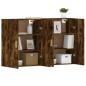 vidaXL Wandschränke 2 Stk. Räuchereiche Holzwerkstoff vidaXL Wandschränke 2 Stk. Räuchereiche Holzwerkstoff