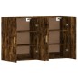vidaXL Wandschränke 2 Stk. Räuchereiche Holzwerkstoff vidaXL Wandschränke 2 Stk. Räuchereiche Holzwerkstoff