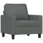 vidaXL 3-tlg. Sofagarnitur mit Kissen Dunkelgrau Stoff vidaXL 3-tlg. Sofagarnitur mit Kissen Dunkelgrau Stoff