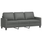vidaXL 3-tlg. Sofagarnitur mit Kissen Dunkelgrau Stoff vidaXL 3-tlg. Sofagarnitur mit Kissen Dunkelgrau Stoff