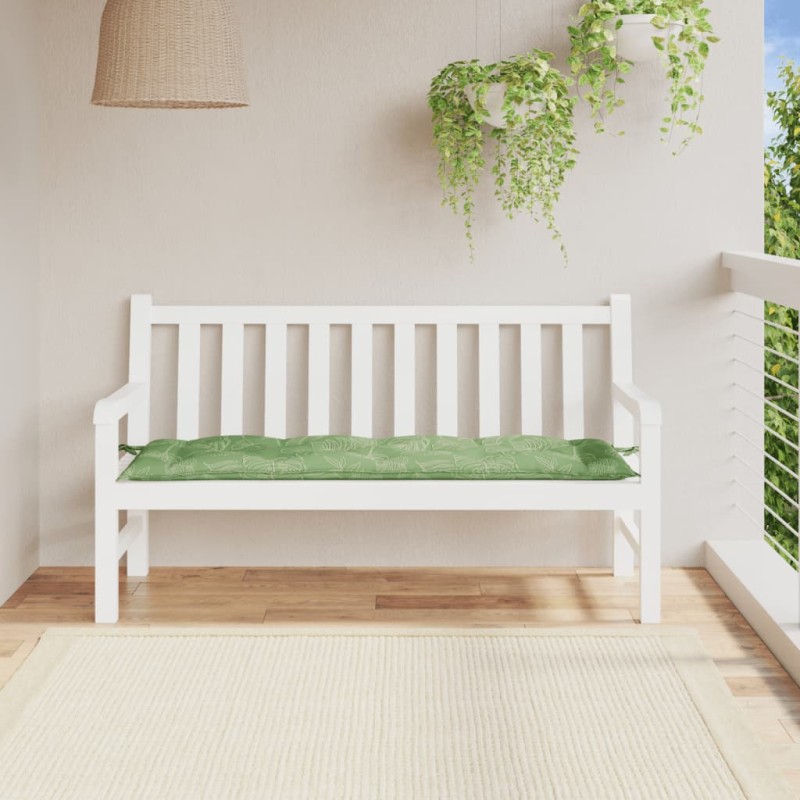 Gartenbank-Auflage Blattmuster 150x50x7 cm Oxford-Gewebe Gartenbank-Auflage Blattmuster 150x50x7 cm Oxford-Gewebe
