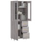 vidaXL Highboard Grau Sonoma 69,5x34x180 cm Holzwerkstoff vidaXL Highboard Grau Sonoma 69,5x34x180 cm Holzwerkstoff