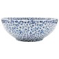 vidaXL Aufsatzwaschbecken Weiß und Blau Rund Ø41x14 cm Keramik vidaXL Aufsatzwaschbecken Weiß und Blau Rund Ø41x14 cm Keramik