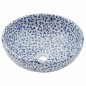 vidaXL Aufsatzwaschbecken Weiß und Blau Rund Ø41x14 cm Keramik vidaXL Aufsatzwaschbecken Weiß und Blau Rund Ø41x14 cm Keramik